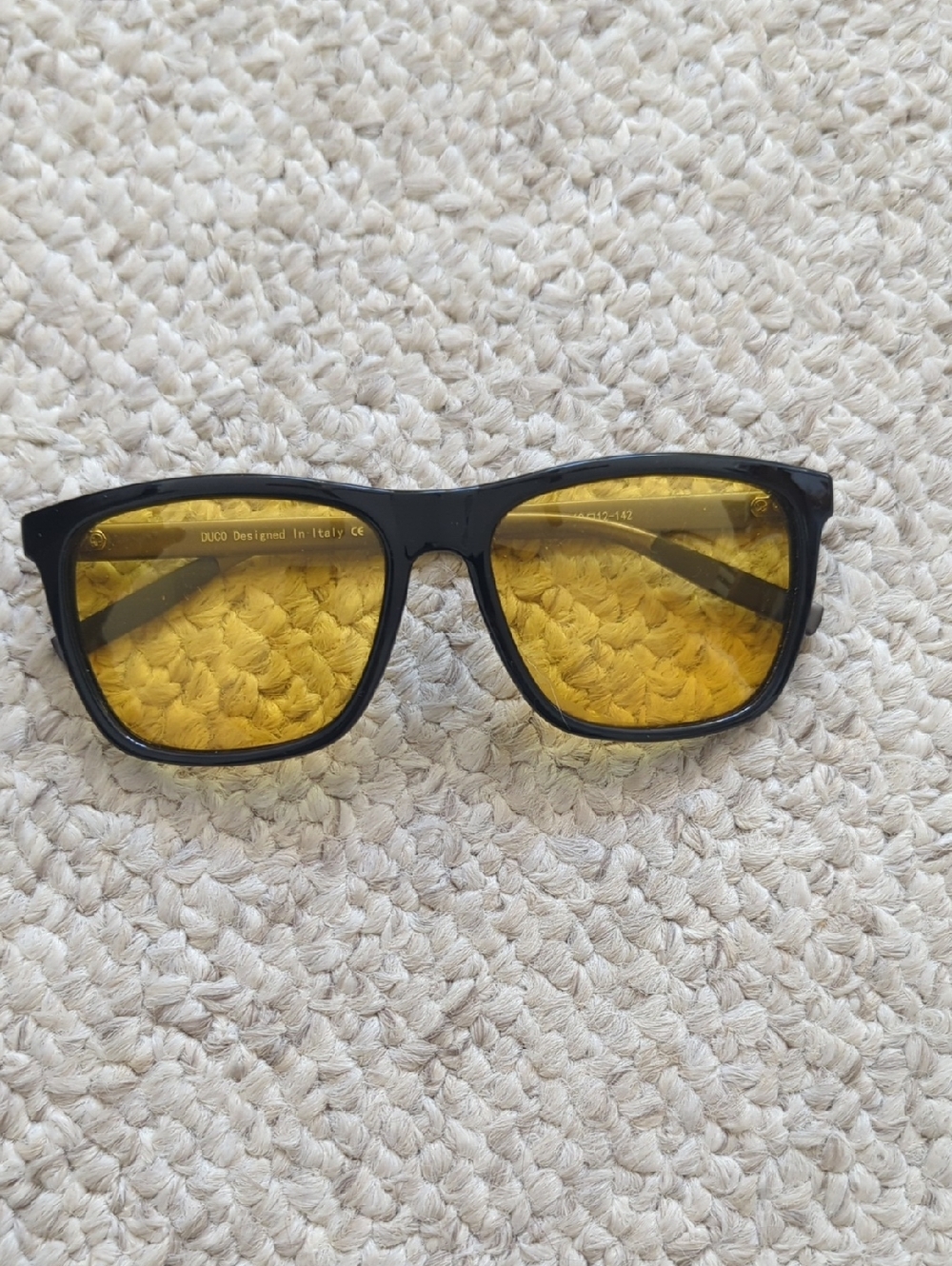 Black Frame Sunglasses with Yellow Lenses
